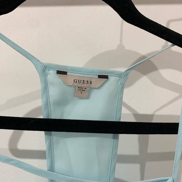 GUESS - TOP baby blue - size small - Picture 4 of 4